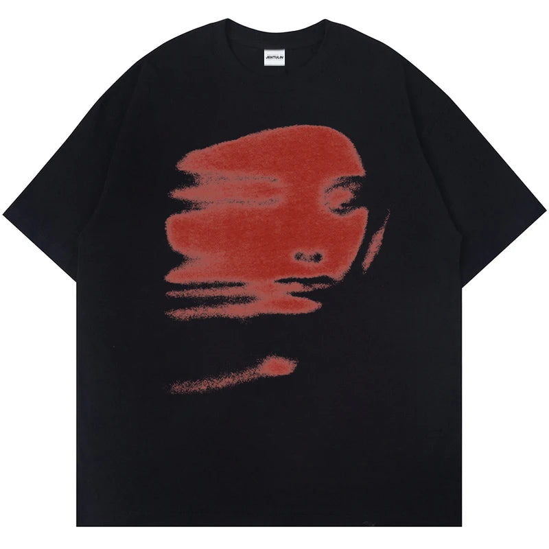 Red Face print Tee