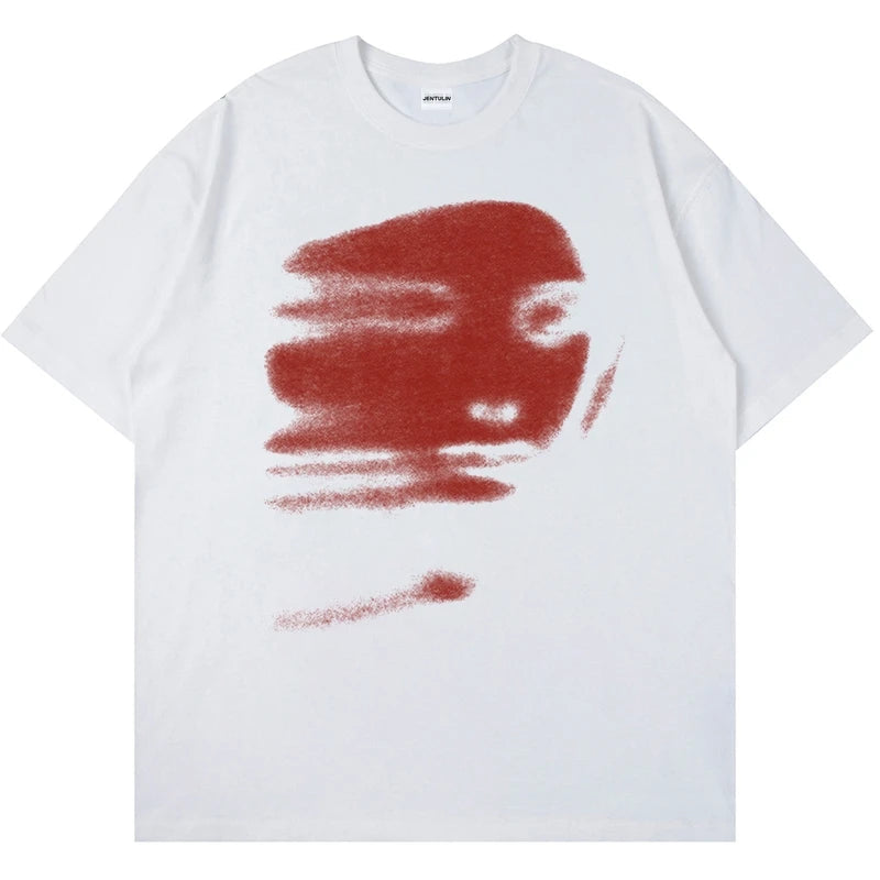 Red Face print Tee