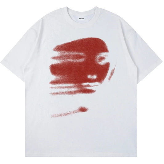 Red Face print Tee